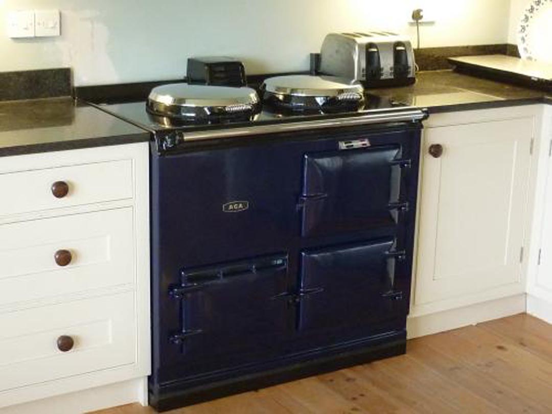 2 Oven Aga Cooker installed at Charmouth<br>Oxford Blue 13 amp electric