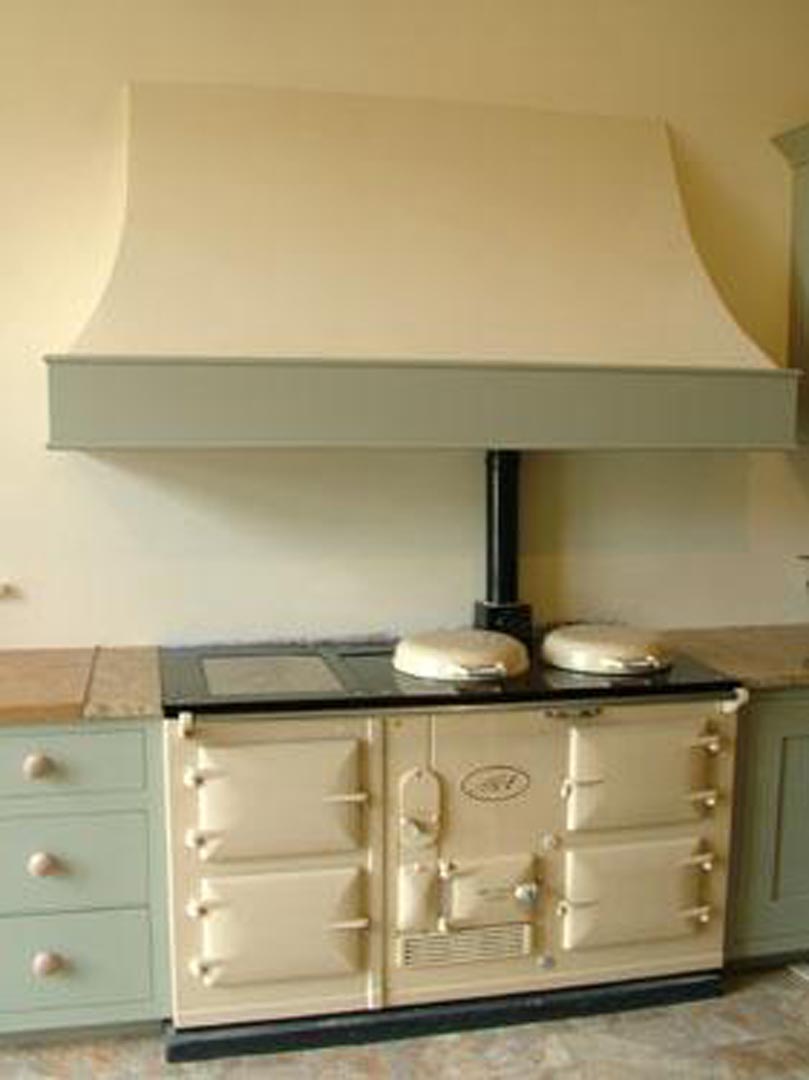 Standard 4 Oven Aga Cooker re-enamelled in cream.